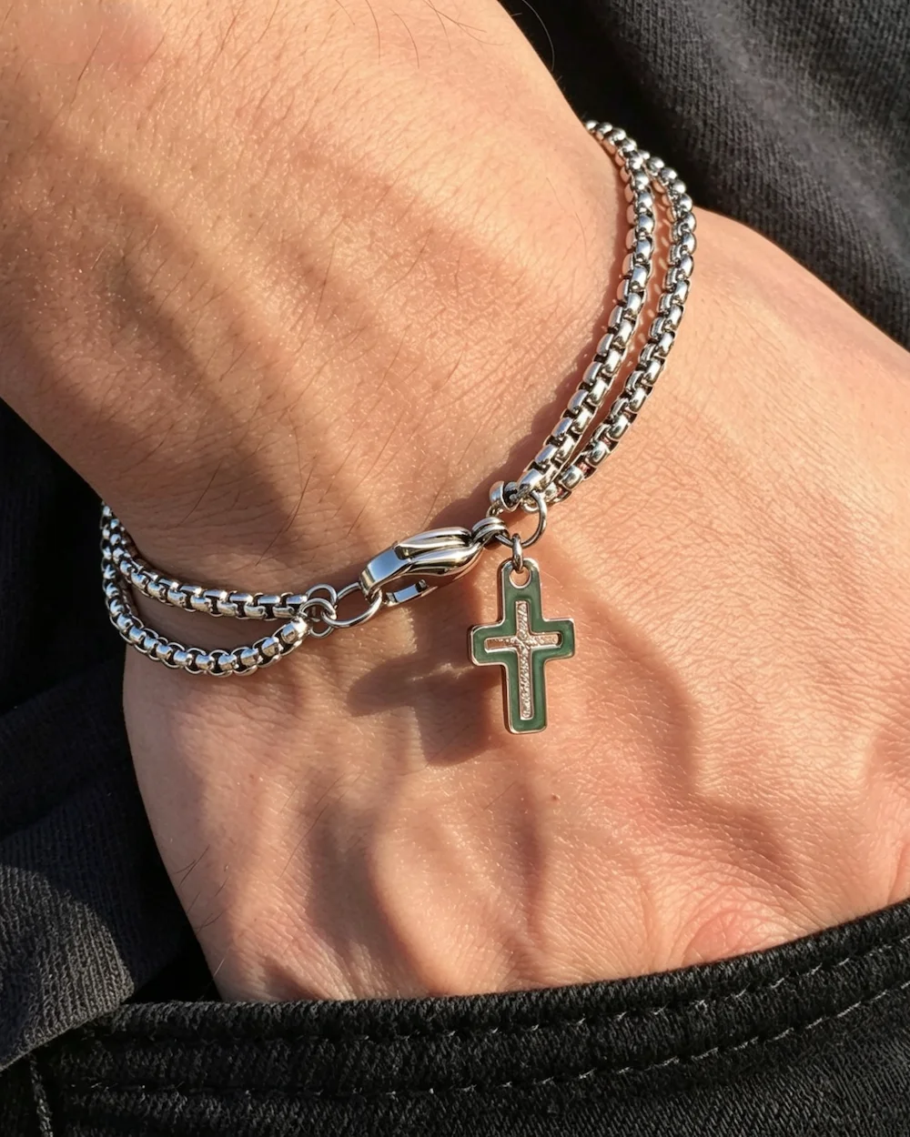 Legacy Cross Link Stainless Steel Polishing Bracelet