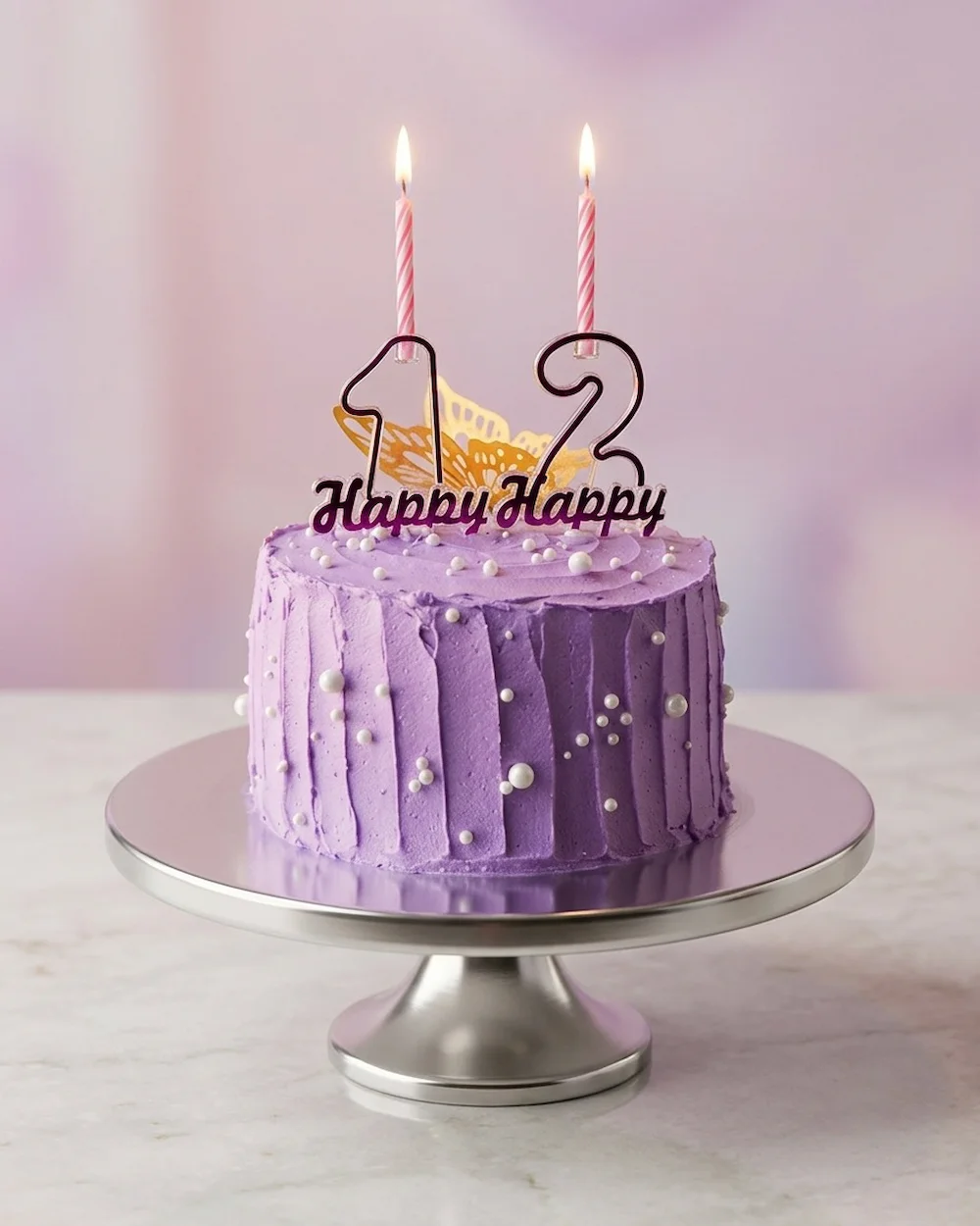 Amethyst & Pearls Cake