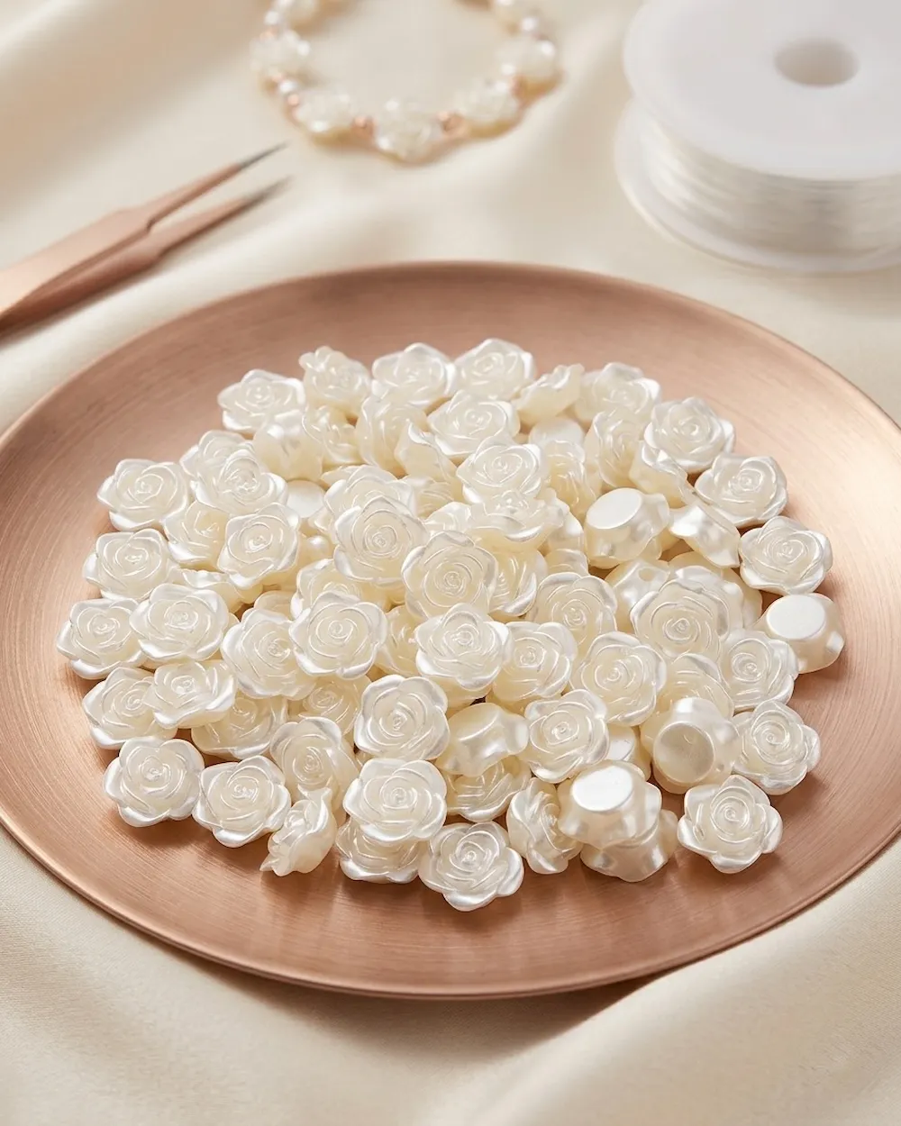 pearl rose beads